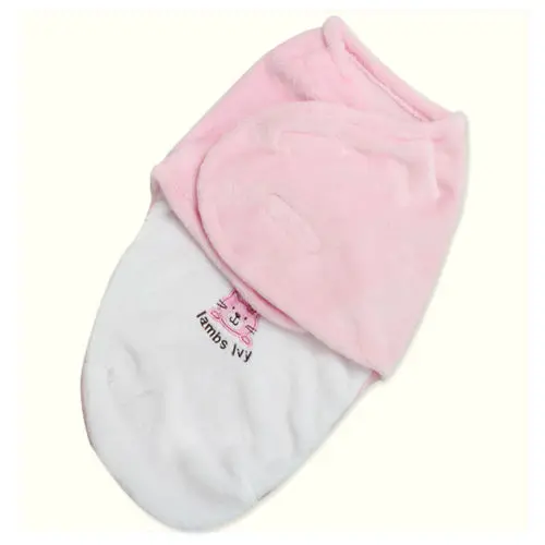 Новые теплые хлопковые пеленки для новорожденных мальчиков и девочек, спальные мешки, пеленки, спальный мешок - Цвет: Розовый