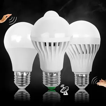 Pir Motion Sensor Led Lamp E27 Lamp 3W 5W 7W 9W 12W 110V 220V Led Licht Inductie Lamp Trap Hal Nachtlampje Gang Lampen Pir Motion Sensor Led Lamp E27 Lamp 3W 5W 7W 9W 12W 110V 220V Led Licht Inductie Lamp Trap Hal Nachtlampje Gang Lampen