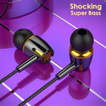 

Luminous Stereo Super Bass Earphone Earbuds 3.5mm with Microphone Wired Control Gaming Earphones For Samsung Xiaomi Huawei LG