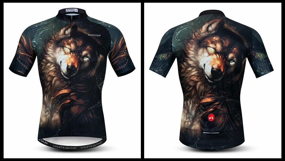 Weimostar 3D Cycling Jersey Men Short Sleeve Lion Bike Clothing Maillot Ciclismo Quick Dry MTB Bicycle Jersey Road Cycling Shirt