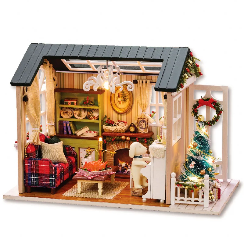 Z09 CUTEBEE mucineca для дома miniatura DIY Mujer с muebles de casa de madera de juguetes para los nivienos de vacaciones Z009 - Цвет: Z09