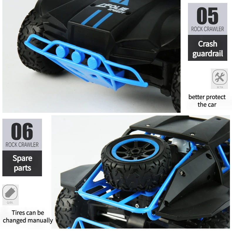 1:16 Short Card RC Wireless 2.4G High-speed Car Electric Racing Off-road Drift Children's Toys remote control toy car