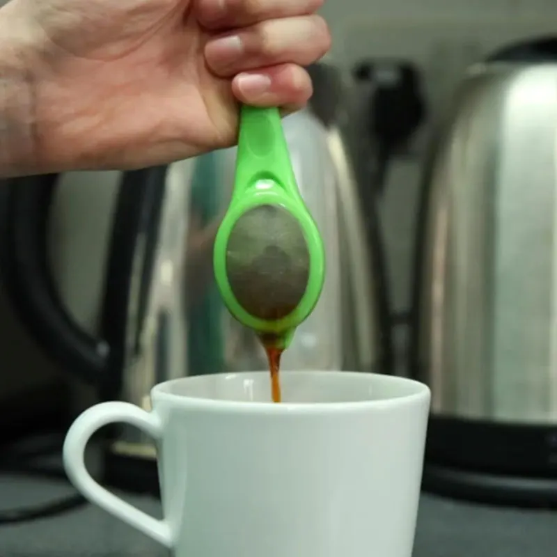 

Food Grade Flavor Tea Strainer Tea Infuser Silicone Gadget Measure Swirl Steep Stir and Press Tea&Coffee Strainer Tea Filter