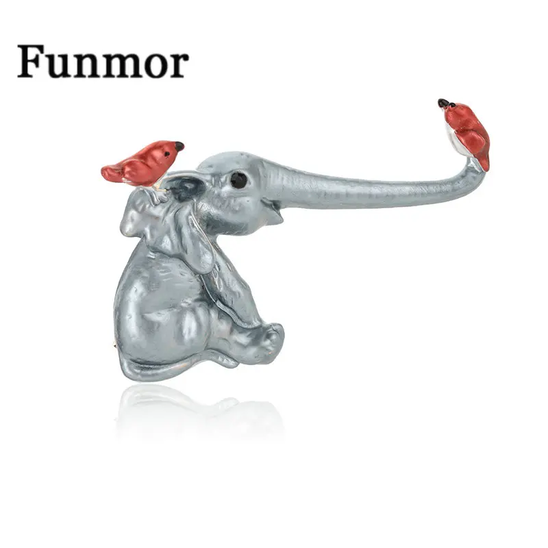 Funmor Милые Броши слоны заколки с животными эмалированный сплав для детей