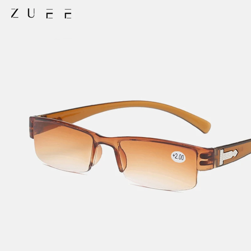 Модные корейские очки для чтения ZUEE для мужчин и женщин, пресбиопические очки с прозрачными линзами в полуоправе, 1,0, 1,5, 2,0, 2,5, 3,0, 3,5, 4,0, для чтения|Мужские очки для чтения| | АлиЭкспресс