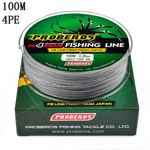 100M Fishing Line 4 Braid Strands Multifilament Super Strong Braided Wire  6LB-100LB PE Carp Fishing