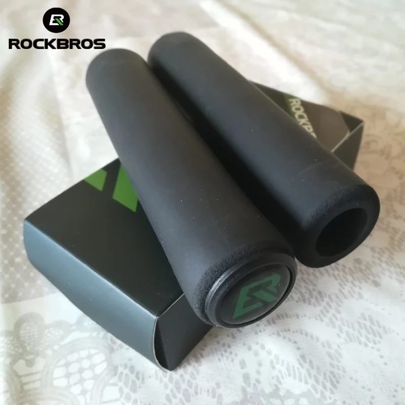 ROCKBROS Велоспорт велосипед Шестерни ручки MTB велосипед ручка Силиконовая руль мягкие Сверхлегкий ручки против-занос, удар-поглощая 2/3 пар
