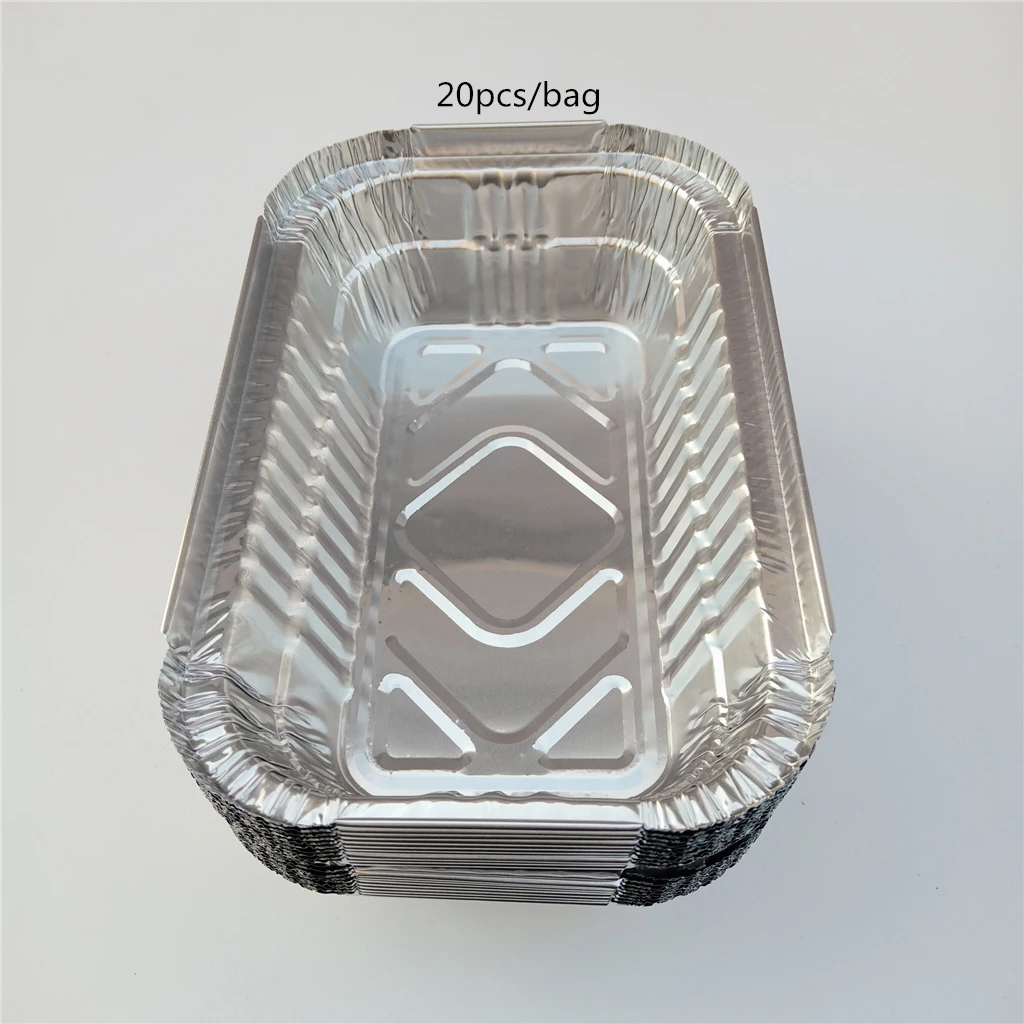 40Pieces Disposable Aluminum Foil Grill Drip Pans for BBQ Weber Grills 700ml