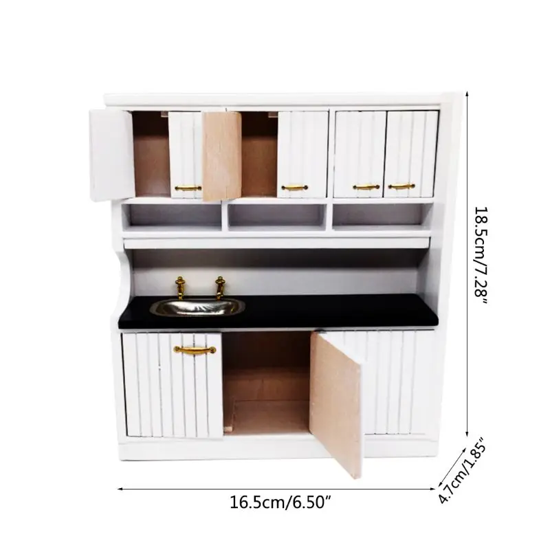 1:12 Dollhouse Mini Kitchen Cupboard Set Miniature Simulation Wooden Furniture 2020 Hot Sale