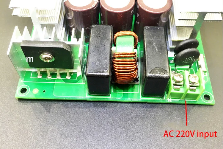 2000W High efficiency LLC soft switch Amplifier audio power supply board AC220V Input / Output 48 60 70 80 90V independent 12V