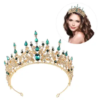 

Wedding Crown Rhinestones Baroque Style Bridal Tiara Crown for Special Occasion