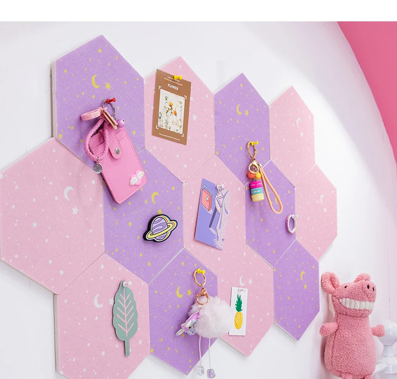 Felt Hexagon 3D Wall Stickers | Letter Message Board babiesdecor.myshopify.com