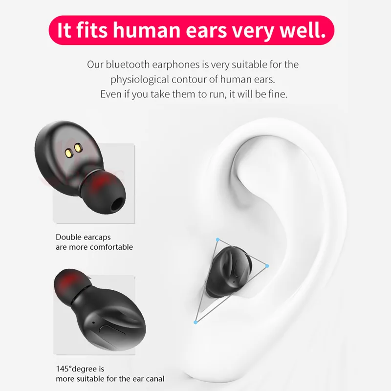 MEUYAG TWS Wireless Bluetooth Earphone Stereo Sport Headset With Microphone Mini Earbuds music Earphones For IOS Android