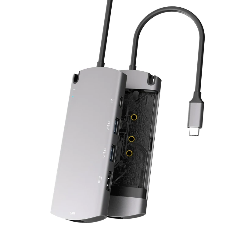 Док станция Type C 6 в 1 Usb3.0 конвертер ноутбук Расширение концентратор к