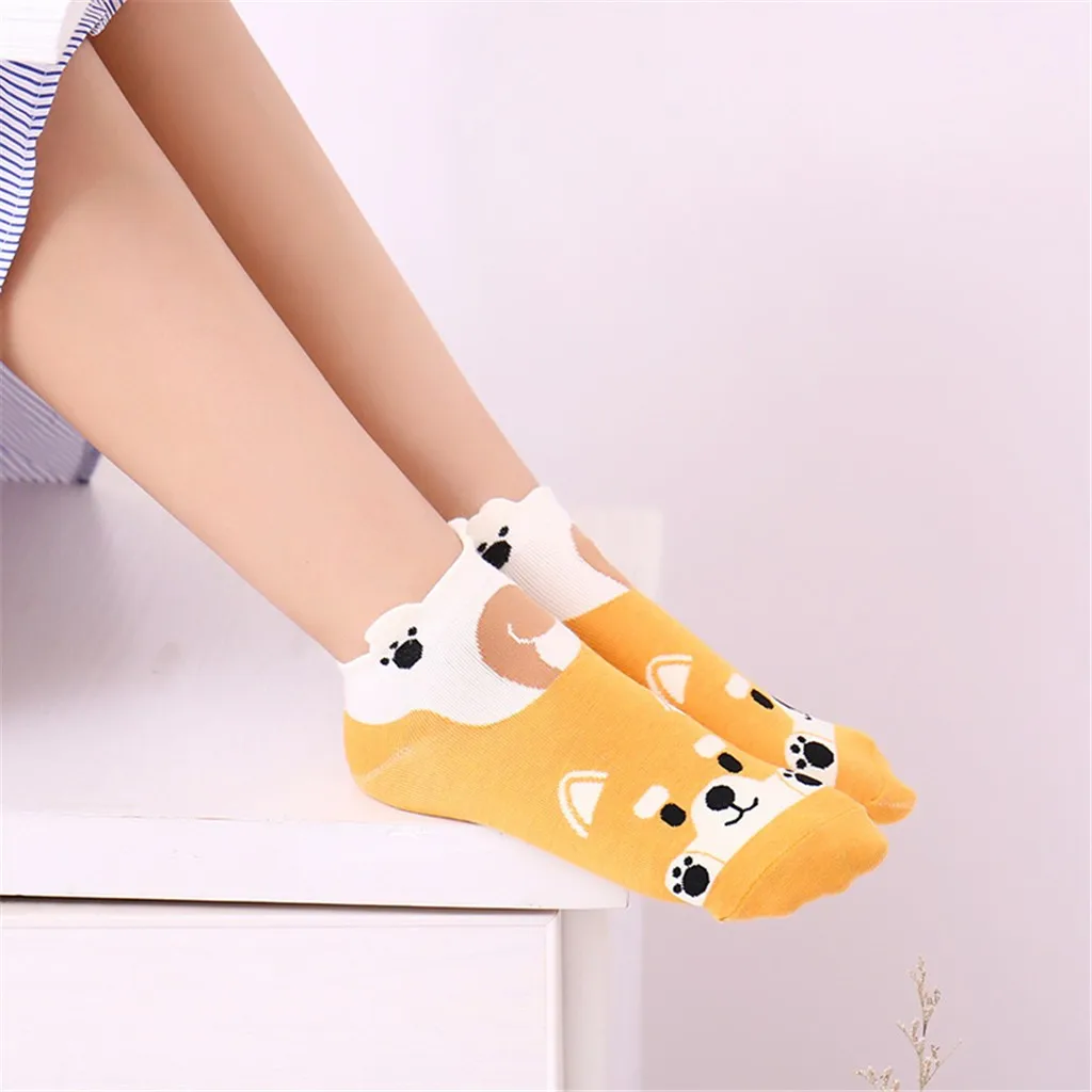 JAYCOSIN Новые корейские носки Kawaii с животными осенние женские Носки с рисунком панды, кота, кролика, собаки милые термоноски 1127 49