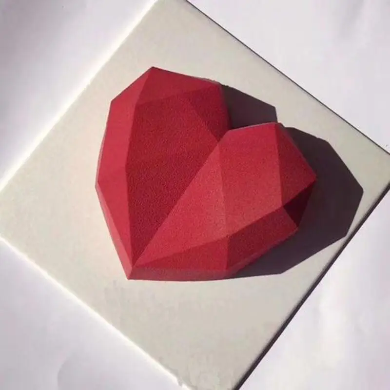 3D Алмазная любовь сердце силиконовая форма формы для выпечки мусс формы для десертов
