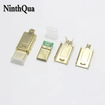 

4set Gold USBC Type-C to Type C Cable Fast Charging OTG Plug For Samsung Note 9 S9 Xiaomi Mi8 POCOPHONE F1 USB-C Charger Cord