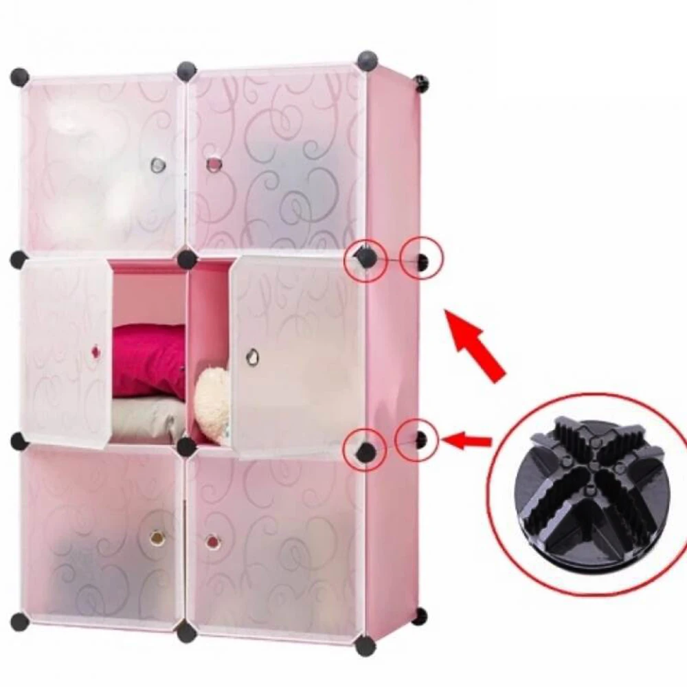 Conector de Cubo Modular Librerías y Zapateros Negro se Puede Utilizar para Armarios de Almacenamiento Conector Armario Modular zhihaor 40 Piezas Conectores de Cubos de Plástico 