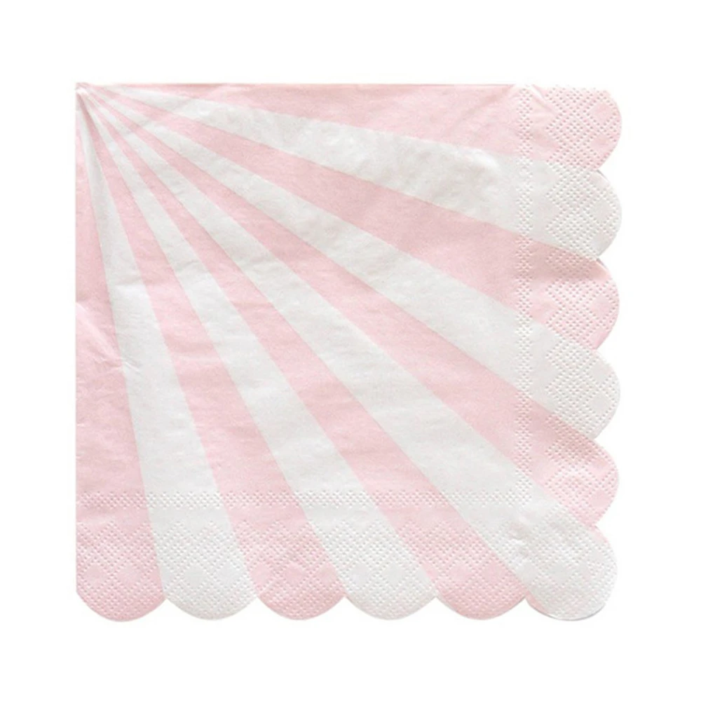 Новая горячая штамповка полосатый розовый бумажный лоток набор Высококачественная одноразовая посуда бумажный стаканчик послеобеденный чай торт тарелка