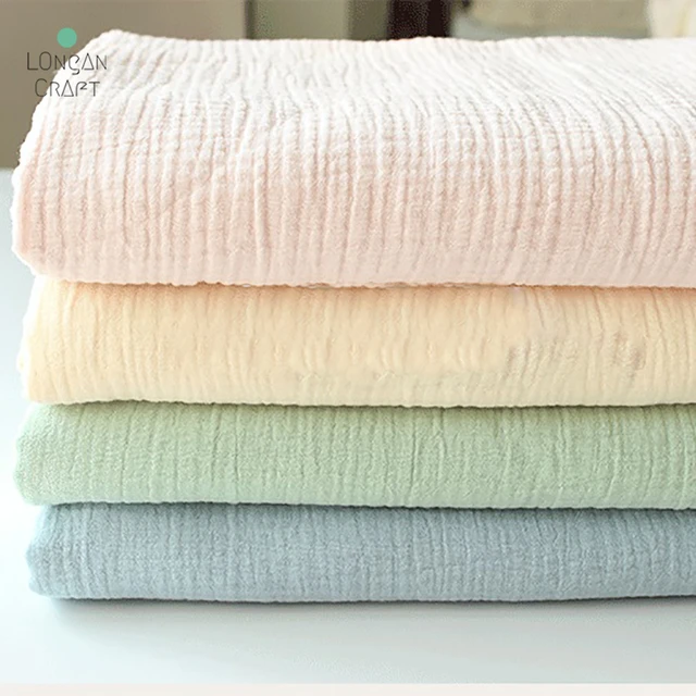 50cmX130cm Sewing Fabric Cotton Crepe Double Layer Gauze Fabric