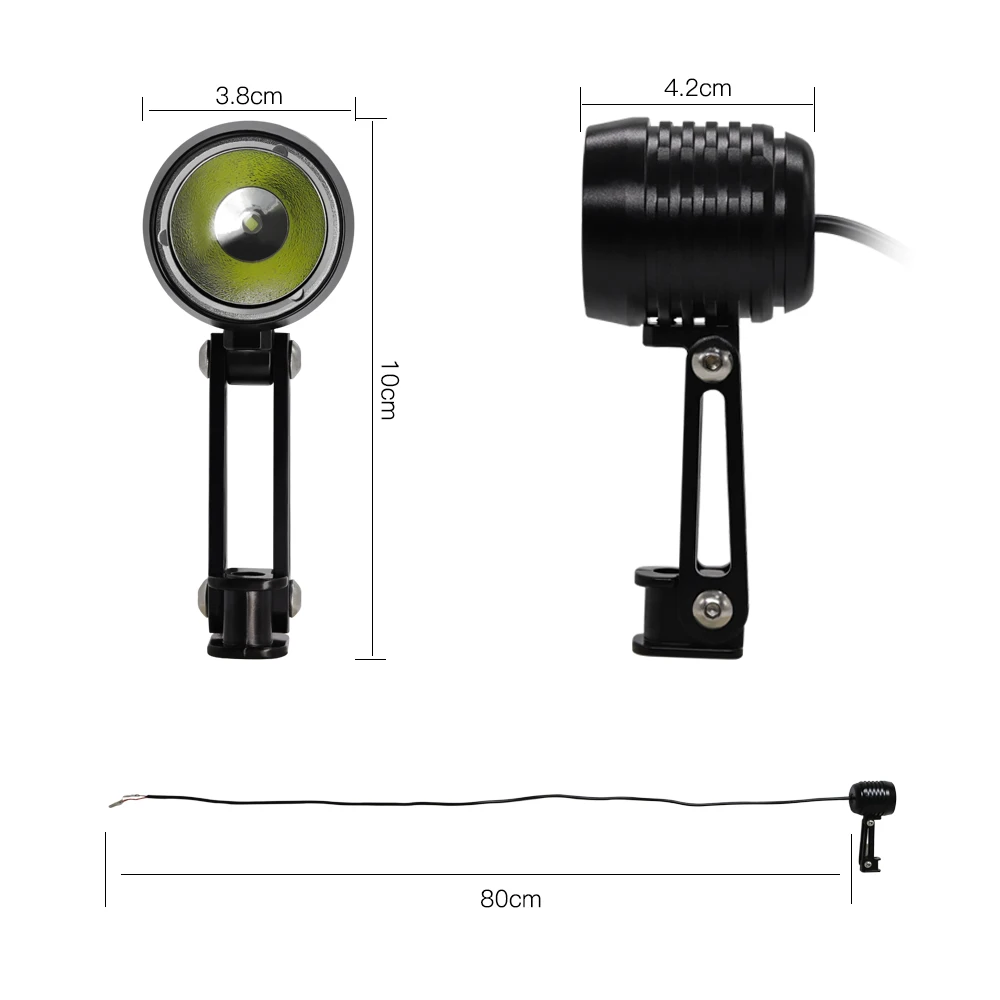 Top WEXPLORE 6V 12V 18V Electric Bike Light For Bafang TSDZ2 Mid Drive Motor LED Headlight CNC Housing Waterproof Ebike Lamp 2