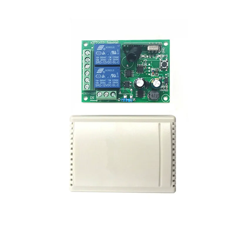 

2202 Receiver 433 Mhz DC 12V 2CH Relay Receiver Module RF for Light Lamp Switch or Garage Door 433mhz Remote Control Switch
