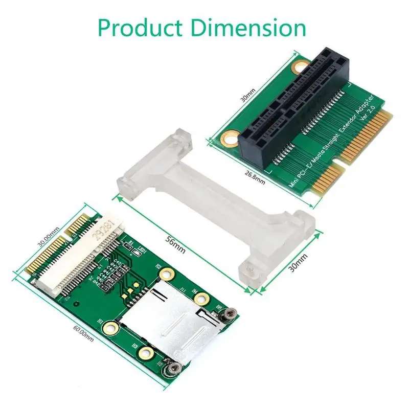  PCI Express Mini Adapter Card with SIM Card Slot for WiFi 3G 4G WWAN LTE Module Support HSPA MODEM 