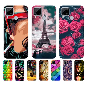 

For Oppo Realme C15 TPU Painted Back Case For Oppo Realme C11 C3i 6i V5 5G Ultra Thin Silicone Soft Anti-Slip Phone Case