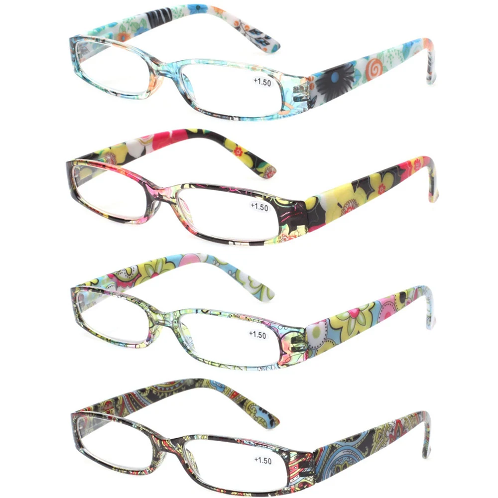 Reading Glasses Fashion Ladies Readers Spring Hinge with Pattern Print Eyeglasses for Women +1.0 +2.0 +3.0 +4.0 +5.0
