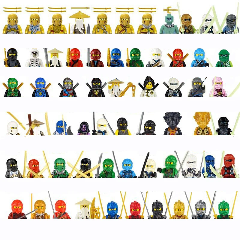 

12pcs Ninja Set Masters of Spinjitzu Jay Cole Kai Zane Lloyd Nya Mini Toy Doll Figure Building Motorcycle Block Toy Gift