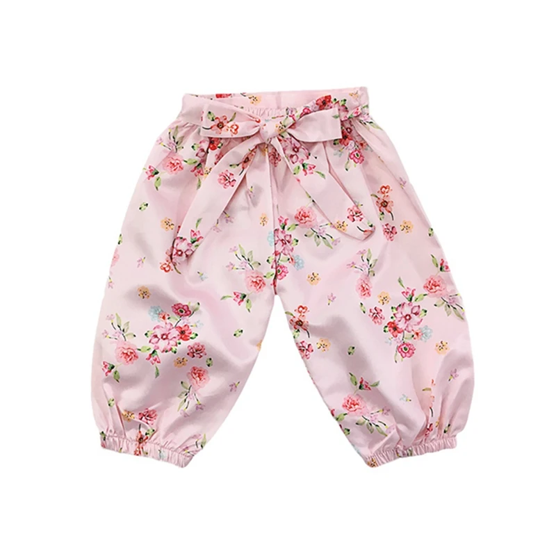 Комплект одежды для новорожденных девочек; розовый хлопковый комбинезон с цветочным принтом+ брюки+ повязка на голову; комплект детской одежды из 3 предметов; От 0 до 2 лет