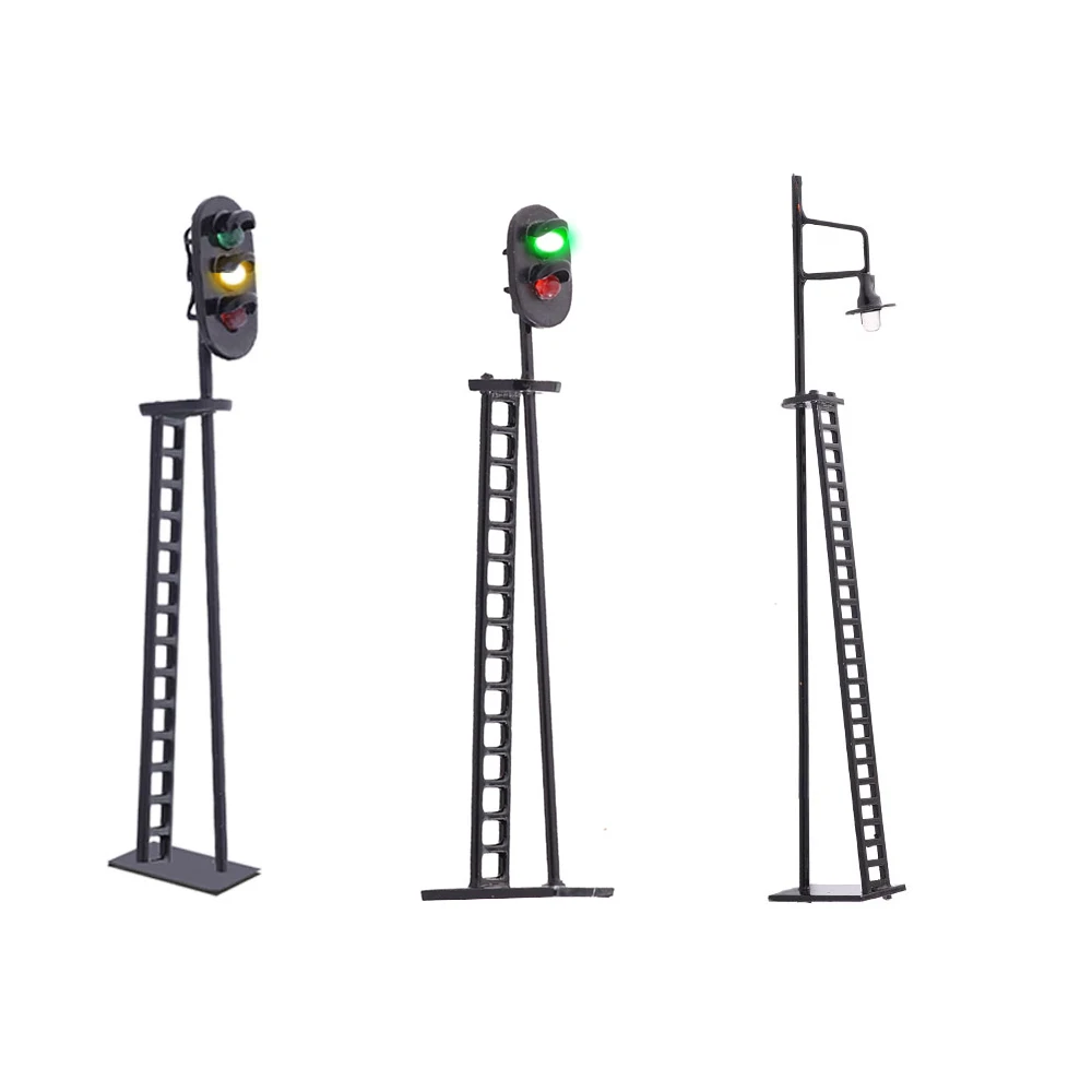 Railway Train Light Model Metal Lamp Sand Table Architecture Building