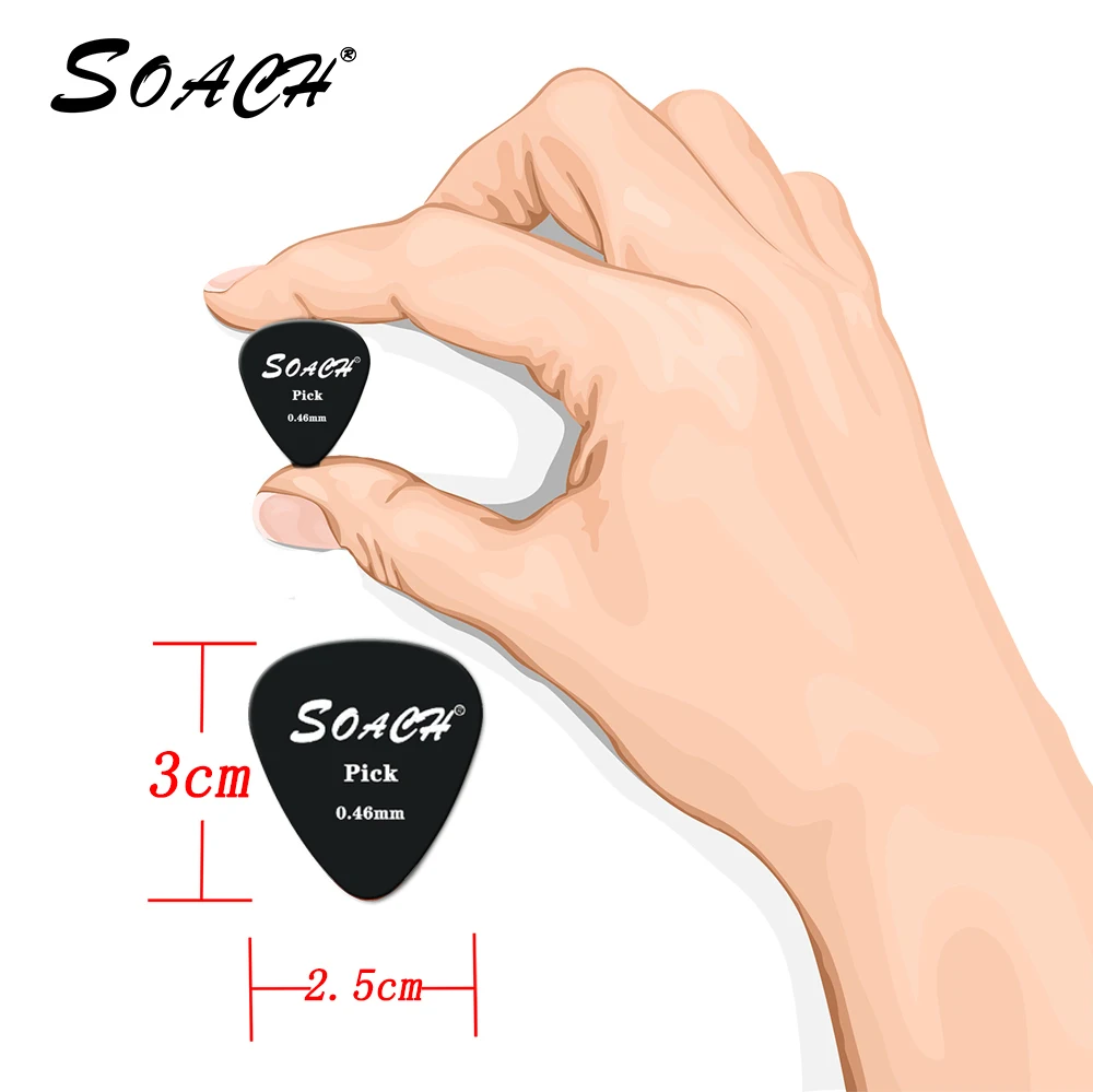 SOACH brand 10pcs/Lot 0.71mm Acoustic guitar picks pattern parts guitar accessories&Ukulele parts pick Music Picks Plectrum