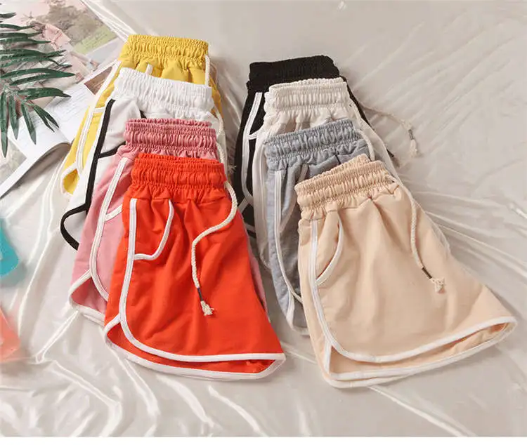 Plus Size High Waist Shorts Women Patchwork Body Fitness Workout Summer Shorts Female Elastic Loose Casual Shorts