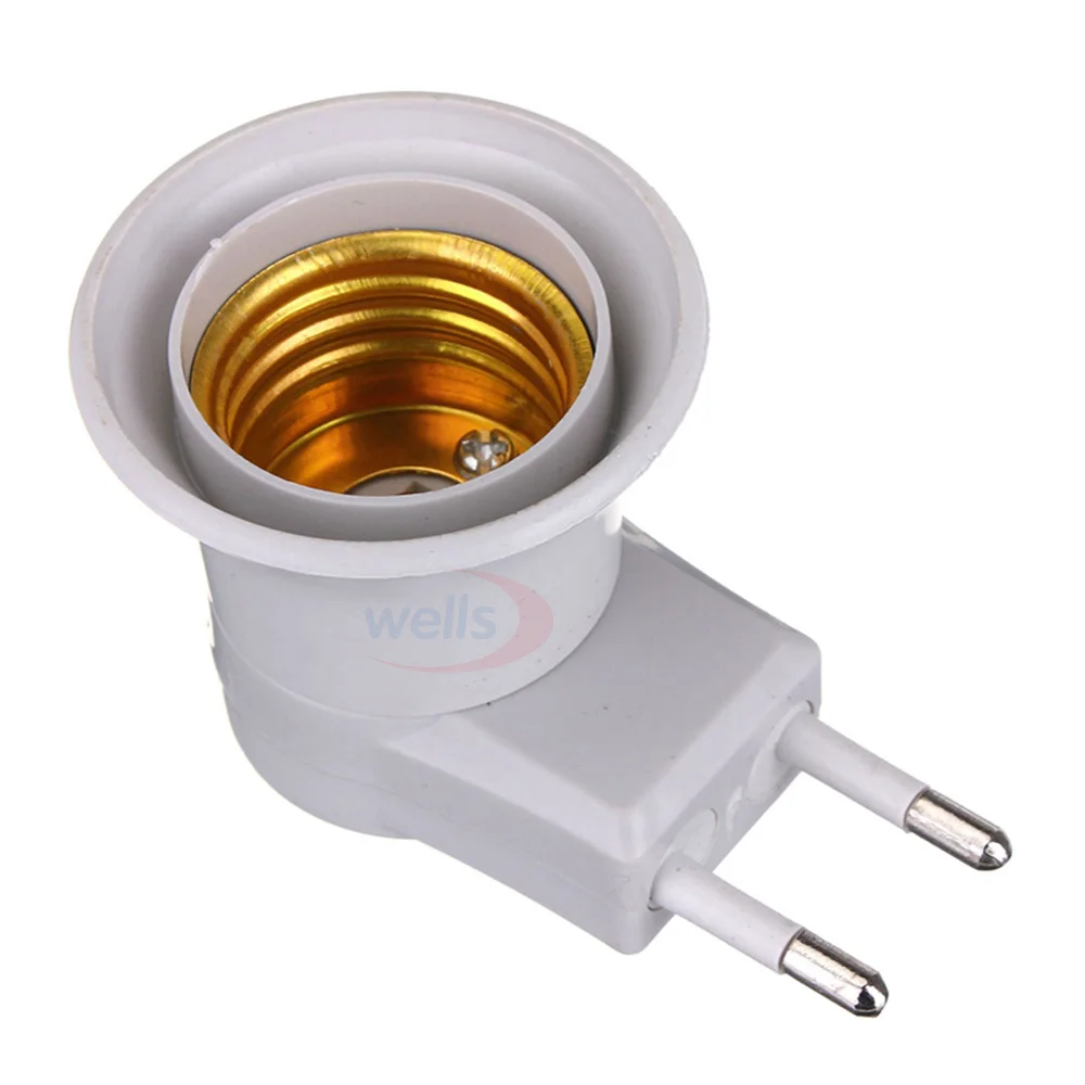 Бесплатная доставка адаптер для лампы Европейского типа E27 штепсельная Вилка