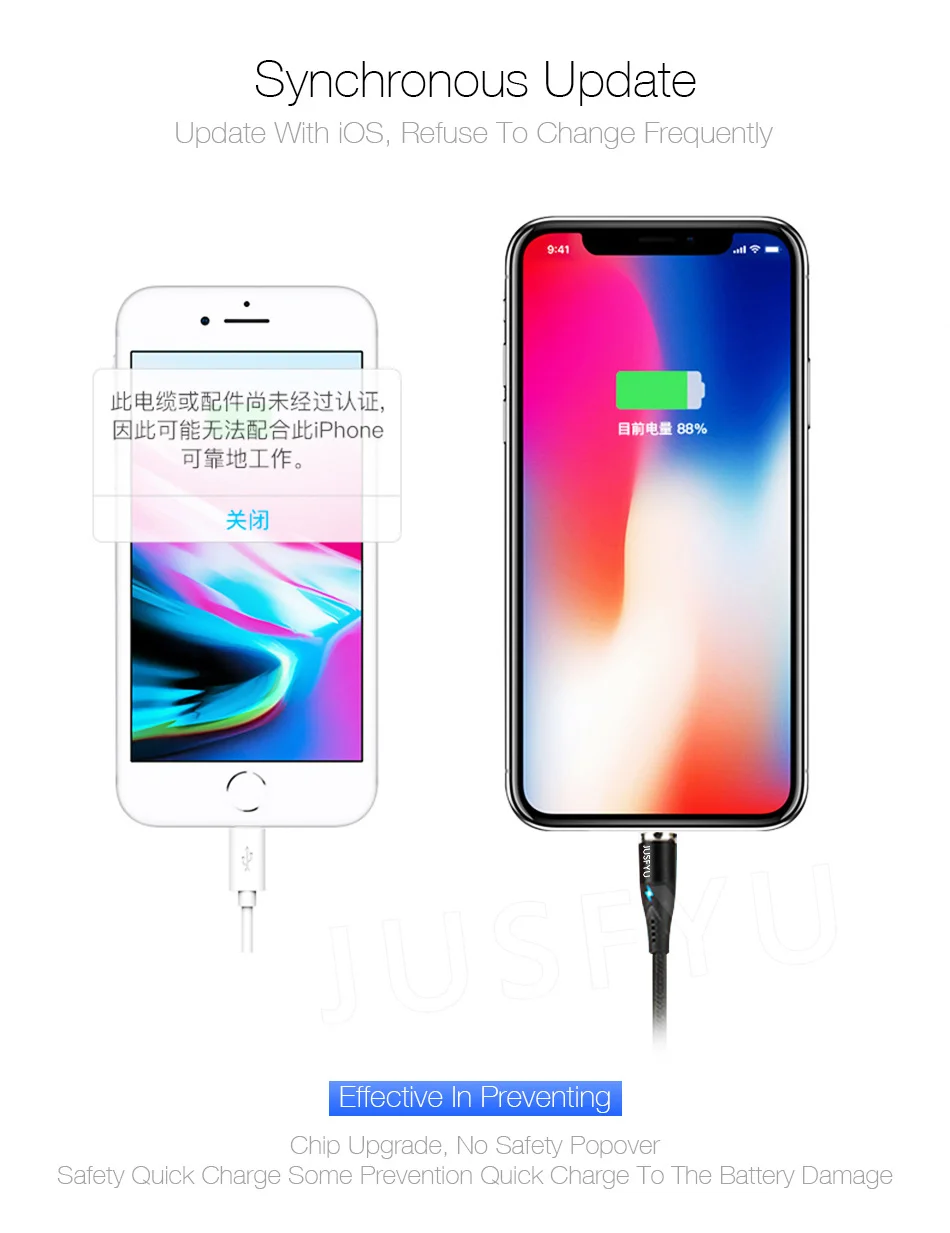 Магнитный кабель передачи данных 1 м нейлон 3A Быстрая зарядка светодиодный Micro USB для Apple Android type C для iPhone X Xs XR для huawei