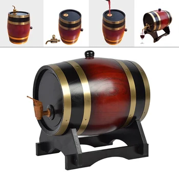 

Durable Wine Bucket Storage Whiskey Display Seal Holder Practical Vintage Decorative Wooden Home Cellaring Bar