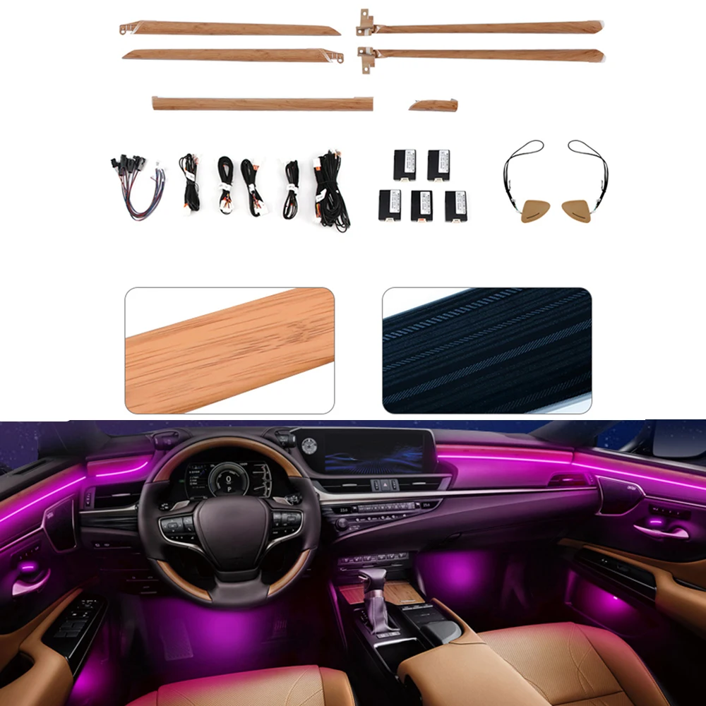 64 Colors Door Dashboard Panel Decorative Ambient Light For Lexus Es