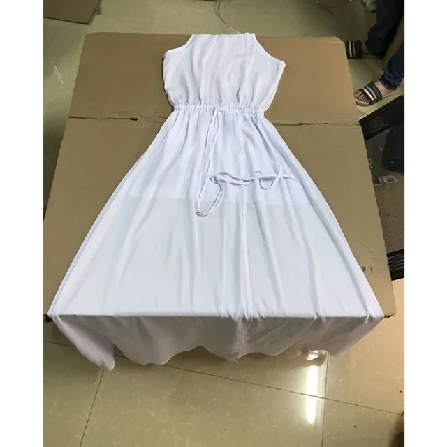 Vrouwen Zomer Boho Jurk Partij Avond Strandjurken Lange Maxi Jurk Sundress Vrouwen V-hals Sexy Jurk-bruin, M