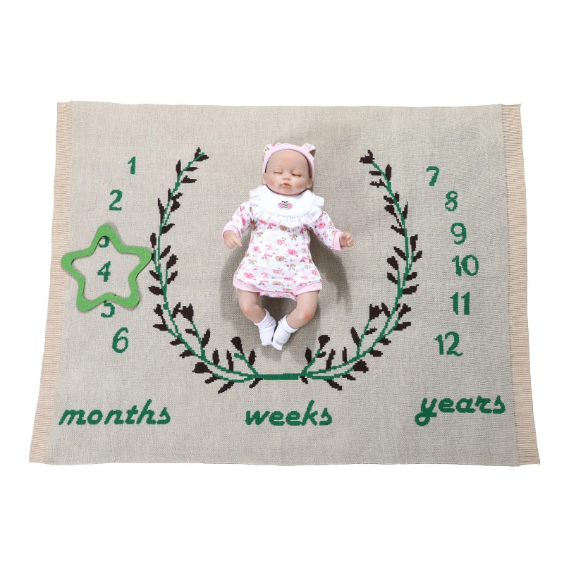 Детское одеяло фоновое одеяло Новорожденные реквизиты для фотографии младенческий коврик для мальчика фотореквизиты для девочек аксессуары для фотографии - Цвет: H1-knit--102X76CM