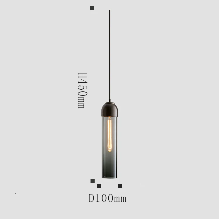 High Quality Home Unique Perfect Copper Smoky Gray Color Glass Pendant Lamp For Bar Lamparas De Techo Colgante