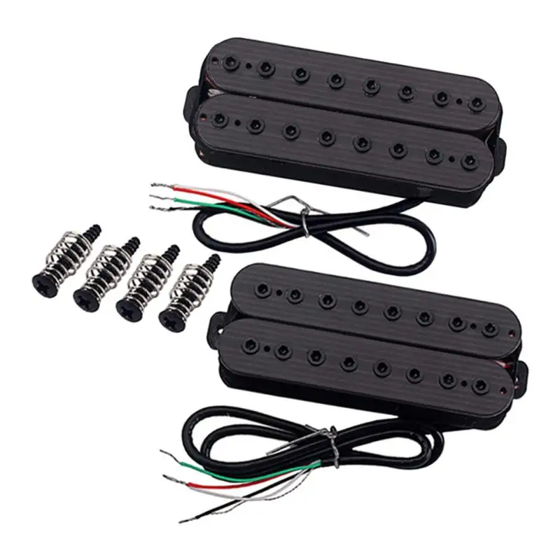AlnicoV 8 Strings Neck Bridge Pickup  18/20K For Guitar Parts