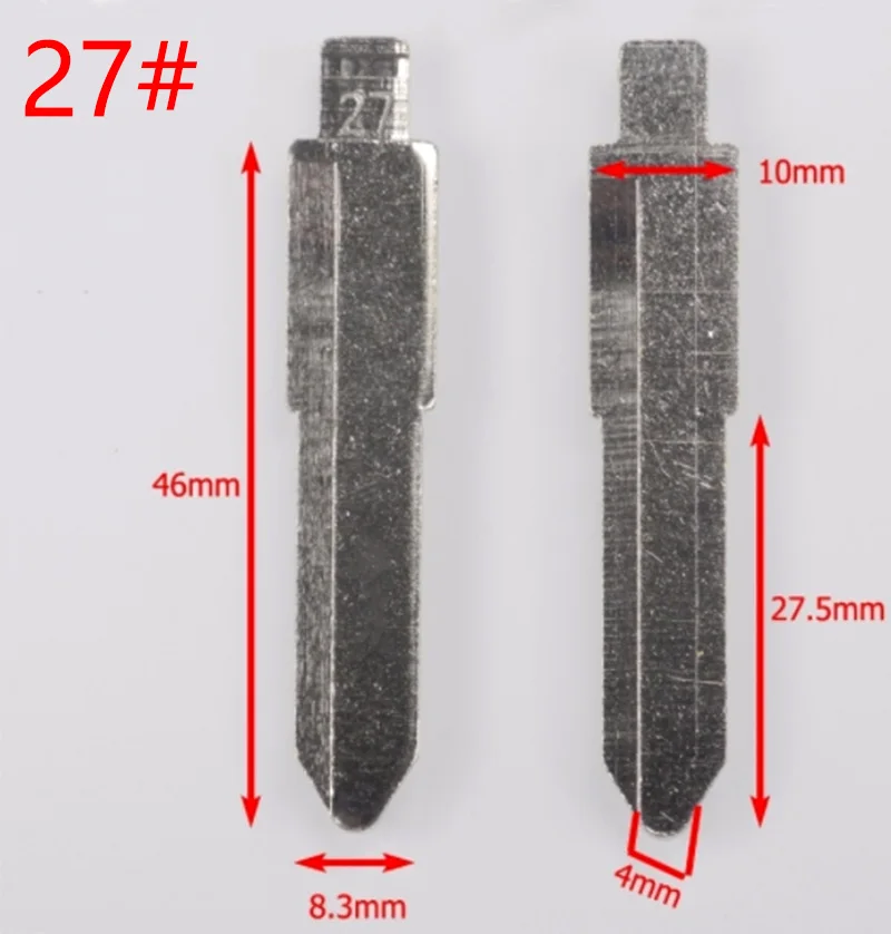 Remote Key Blade #4 #22 #25 #29 #39 #57 #69 #67 #62 Car key embryo Right Left Blade Car Key Embryo replacing the key head