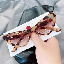 

Luxury Leopard Cat Eye Sunglasses Women Luxury Brand Designer Vintage Gradient Glasses Retro Small Eyeglasses Female Eyewear