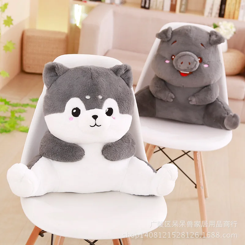 

New Style Cute Cartoon Small Animal Doll Lumbar Support Pillow Students Office Car for Waist Pillow Girl'S Seat Cushion