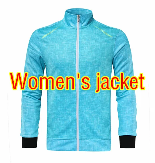 Высокое качество, женские и мужские куртки для бега, брюки, костюм для подростков, спортивные костюмы, одежда для тенниса, длинный набор для бадминтона, для настольного тенниса, спортивная одежда - Цвет: Women green jacket