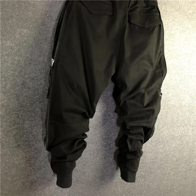 Owen Seak Men Casual Cargo Harem Pants High Street Hip Hop Length Men's Clothing Sweatpants Autumn Winter Black Big Size white harem pants