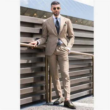 

New Men’s Suit Smolking Noivo Terno Slim Fit Easculino Evening Suits For Men gentleman business single-breasted groom prom desig