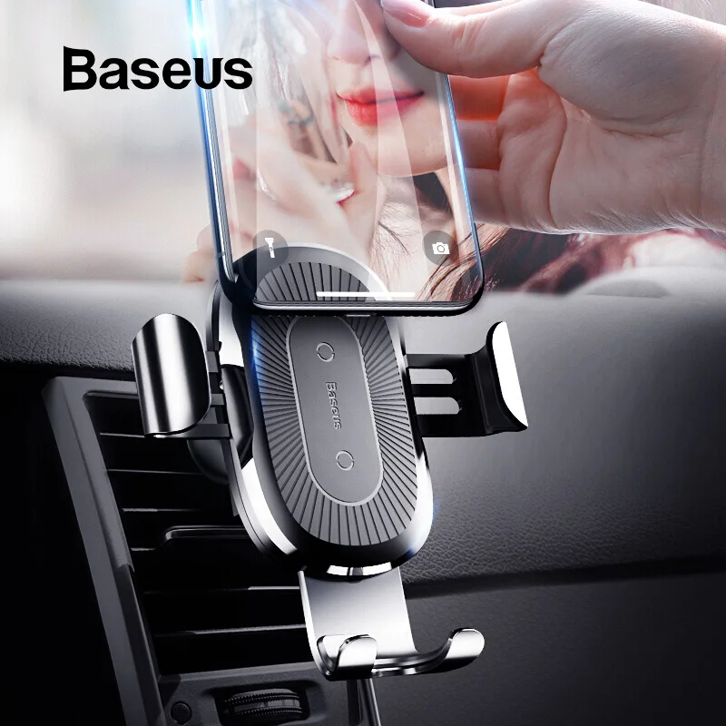 Baseus Qi Wireless Car Charger For iPhone XS XR Samsung S10 10W Fast Charging Phone Holder | Мобильные телефоны и
