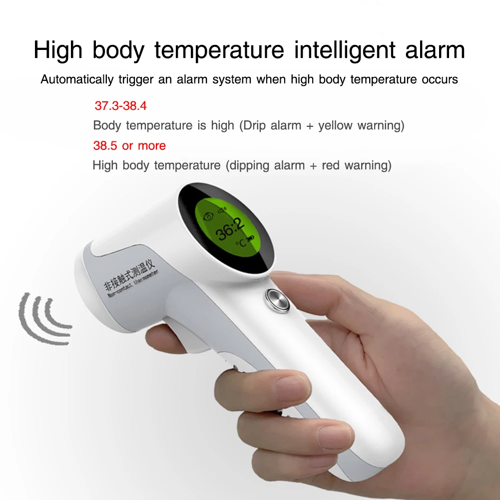 

Plastic Pharmacy With Alarm Infrared Thermometer Battery Powered Non- LED Backlight Portable Handheld Laser Digital